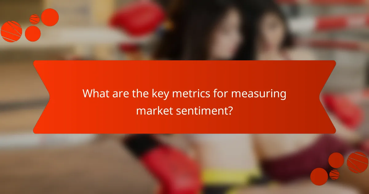 What are the key metrics for measuring market sentiment?