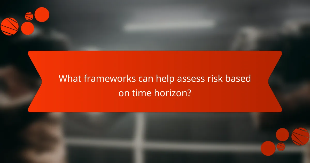 What frameworks can help assess risk based on time horizon?